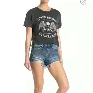 Blank NYC High Rise Distressed Denim Shorts